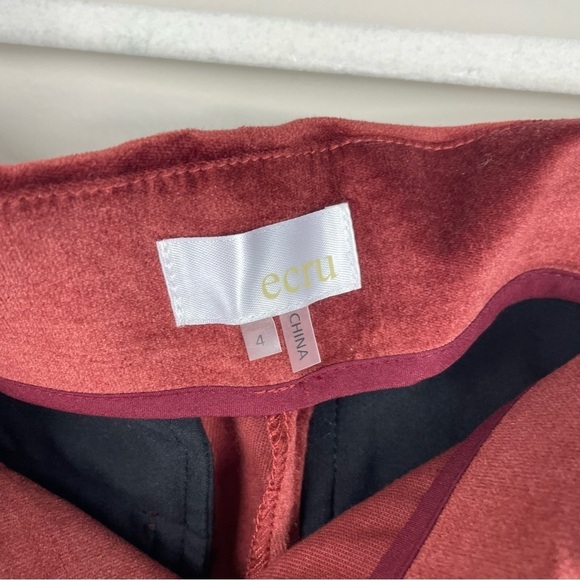 Ecru Womens 4 Varick Slim Bootcut Trouser Work Wear Dress Pants Red NWT - Picture 6 of 9